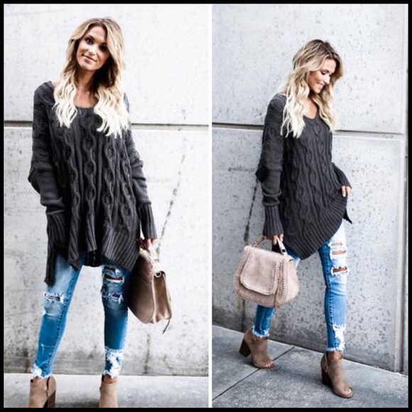 A Cableknit to Remember in Dk. Olive - Picture 2 of 4